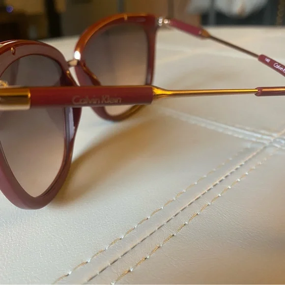 Calvin Klein CK3201S 615 Red Brown Gradient Lens Womens Sunglasses - Picture 4 of 5